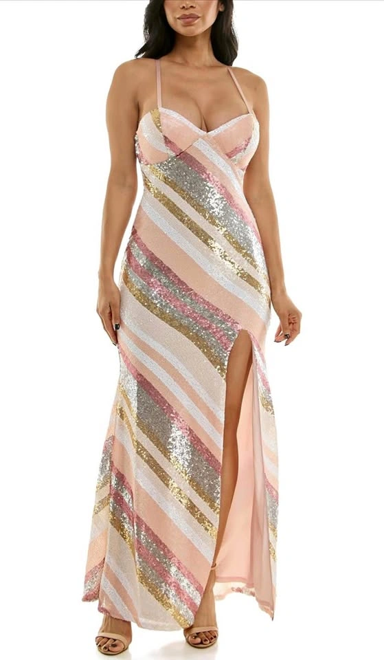 Violet Weekend Sequin Maxi Dress — Size 0/0 — Multicolor