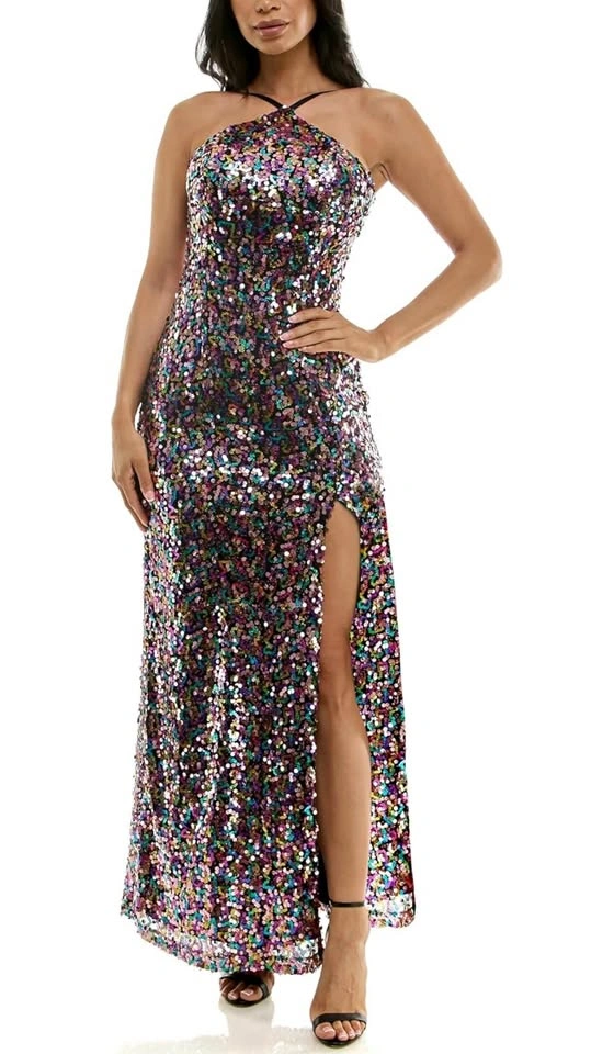 Violet Weekend Multicolor Sequin Maxi Dress — Size 3/4 — New
