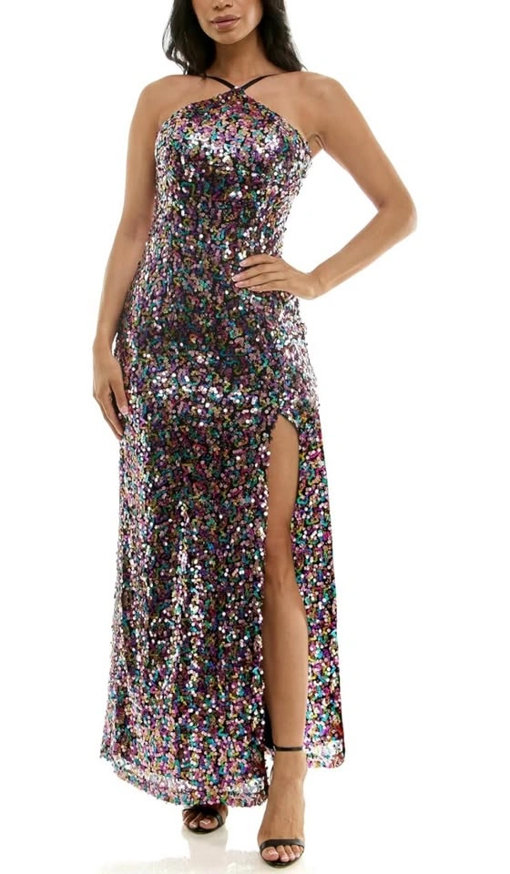 Violet Weekend Multicolor Sequin Maxi Dress — Women’s XXS / 0/0 - photo 2