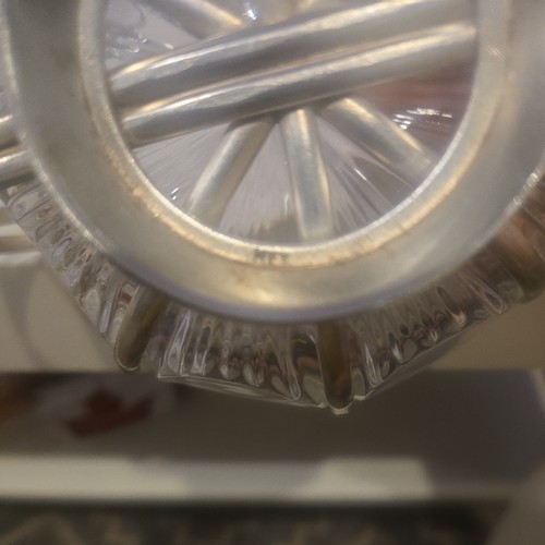 Vintage Hefra Poland Crystal Sugar Bowl Silverplate Holder - photo 4