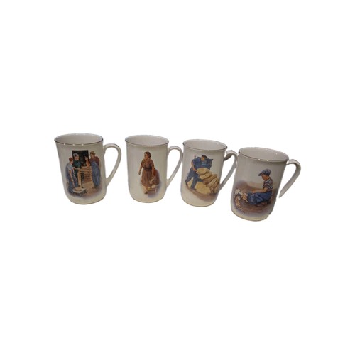 Set of 4 Vintage 1989 CO-OP 75 Years Anniversary Coffee Mugs