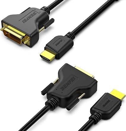 2pack BENFEI Bi-Directional HDMI to DVI-D Cable