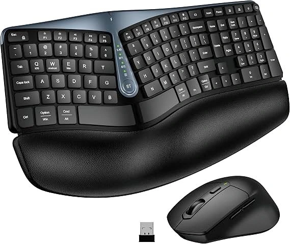 Multi-Device Ergonomic Keyboard and Mouse Combo