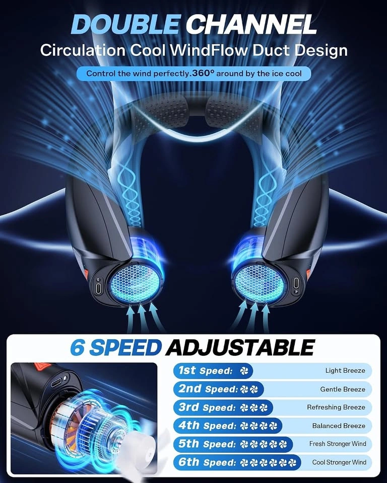 Portable Neck Fan with Reading Lights - photo 4