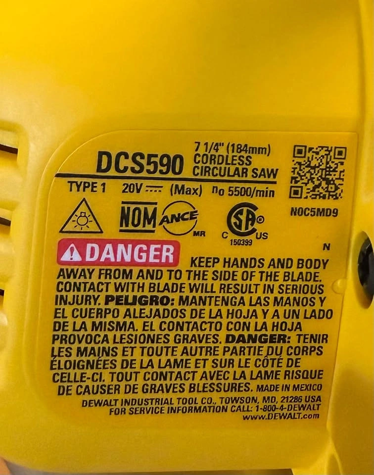 DEWALT DCS590 20V MAX XR Brushless 7-1/4” Circular Saw - photo 5