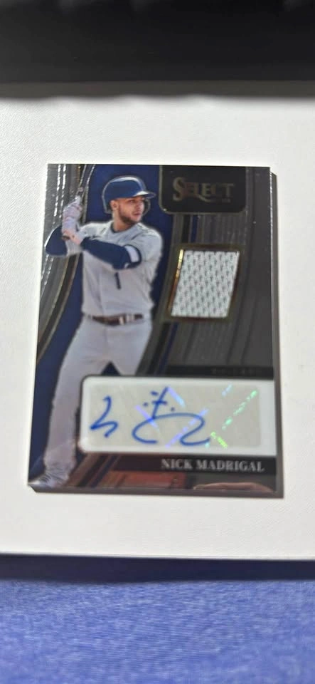2022 Panini Select Nick Madrigal Signature Materials Jersey Auto