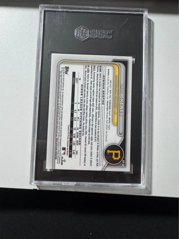 2024 Bowman Mega Box Paul Skenes Chrome Prospect BCP-125 SGC 9.5 - photo 2