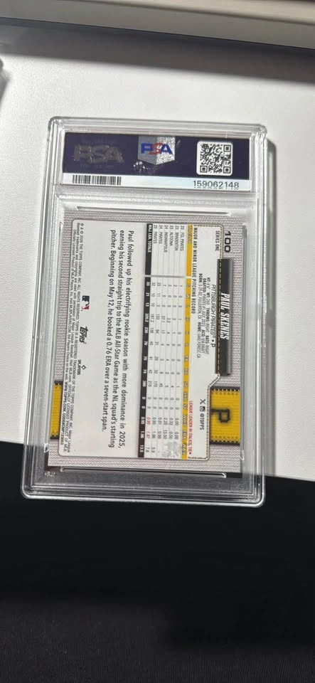 2026 Topps Paul Skenes Spring Training #100 PSA 10 Gem Mint - photo 2