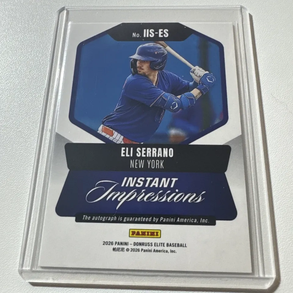 2026 Panini Donruss Elite Eli Serrano Autograph Card - photo 2