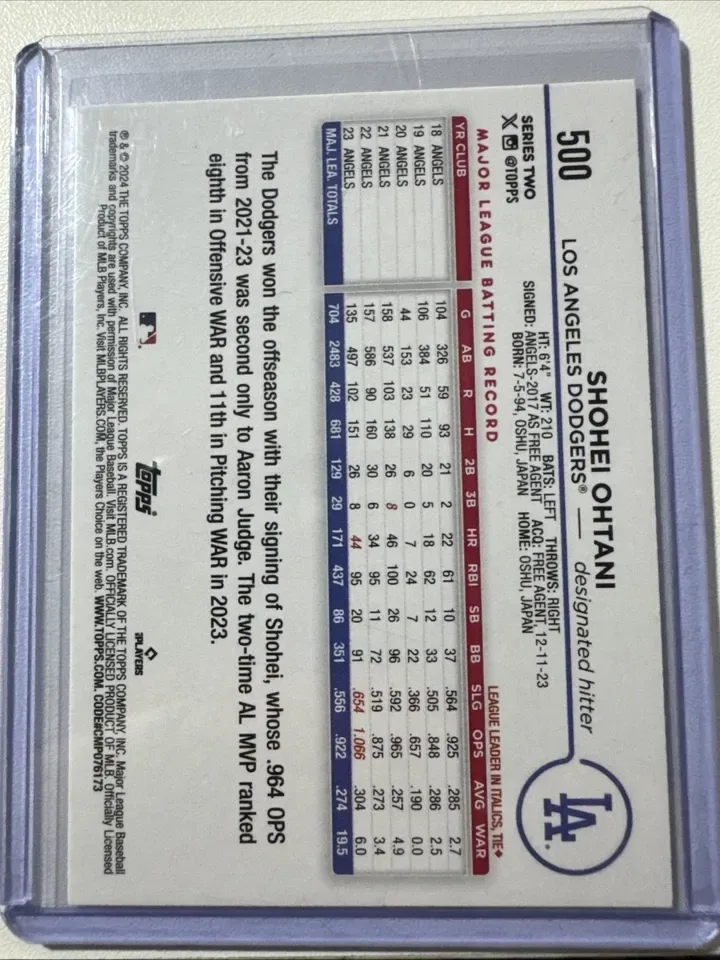 Topps Shohei Ohtani Los Angeles Dodgers Lot - photo 2