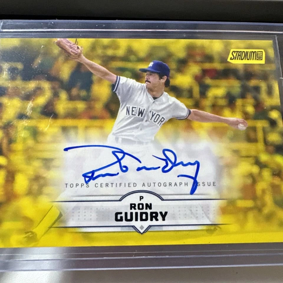 2023 Topps Stadium Club Ron Guidry Certified Autograph Card