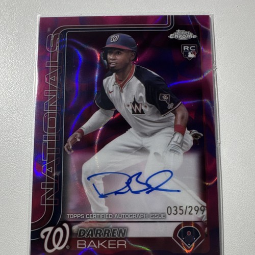 2025 Topps Chrome Update Darren Baker Rookie Auto