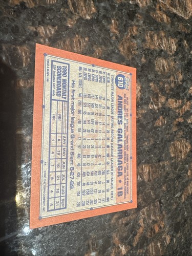 1991 Topps - Andres Galarraga #610 Operation Desert Shield - photo 2