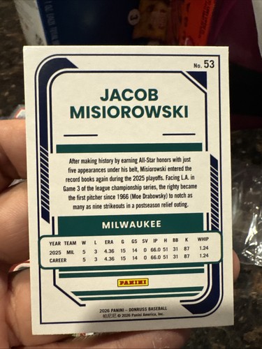 2025 Panini Donruss - Rated Prospects Jacob Misiorowski #128 (RC - photo 2