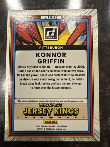 2026 Panini Donruss Cracked Ice Konnor Griffin RC #PJK-KG - photo 2