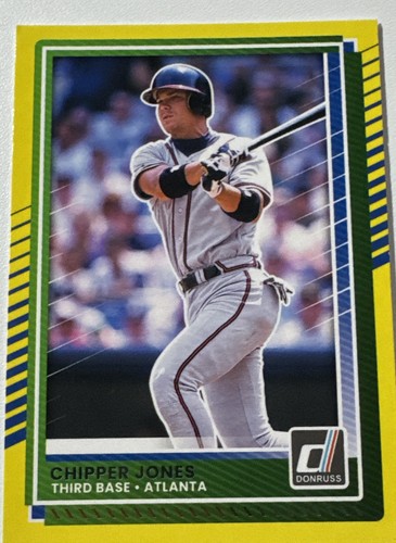 2025 Panini Donruss - Chipper Jones #92 Yellow Flood