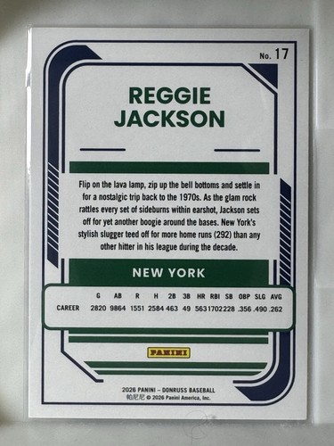 2026 Panini Donruss - Reggie Jackson #17 Red & Blue - photo 2