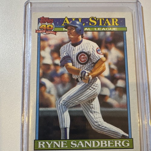 Topps 1991 All-Star Ryne Sandberg #398 Chicago Cubs Baseball Car