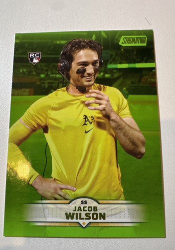 2025 Topps Stadium Club - Jacob Wilson #33 Lime Green Foil (RC)