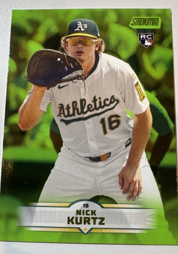 2025 Topps Stadium Club - Nick Kurtz #9 Lime Green Foil (RC)