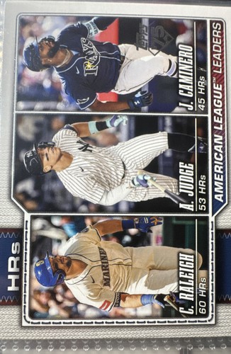 2026 Topps Series 1 League Leaders Aaron Judge, Junior Caminero