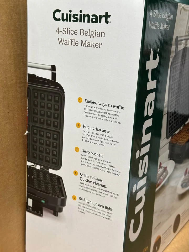 Cuisinart 4-Slice Belgian Waffle Maker - WAF-150NAS - photo 2