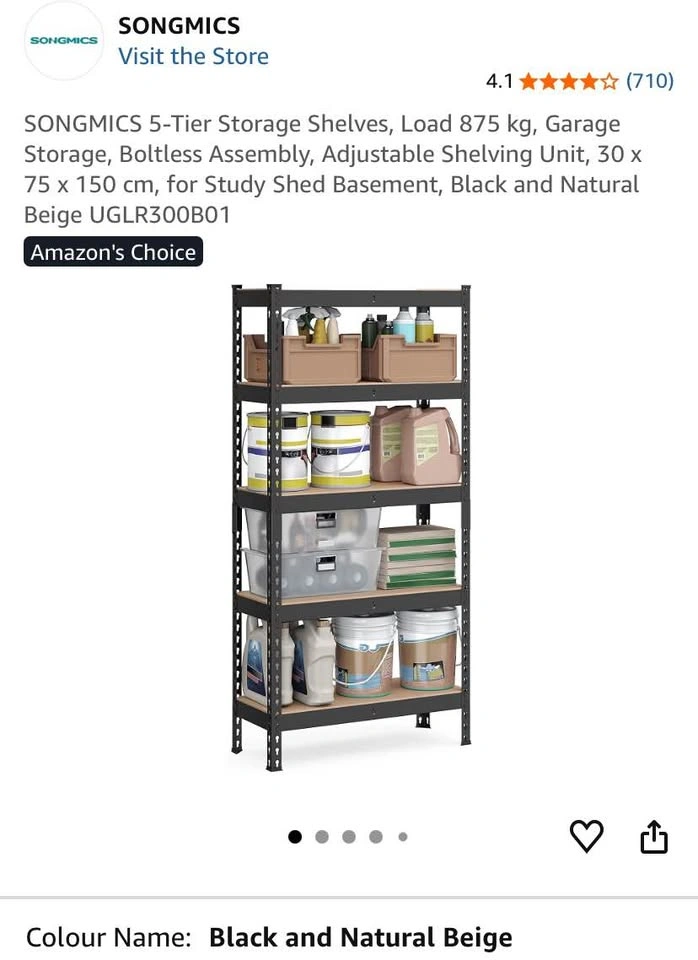 5-Tier Heavy Duty Shelving Unit | Garage Storage - photo 4