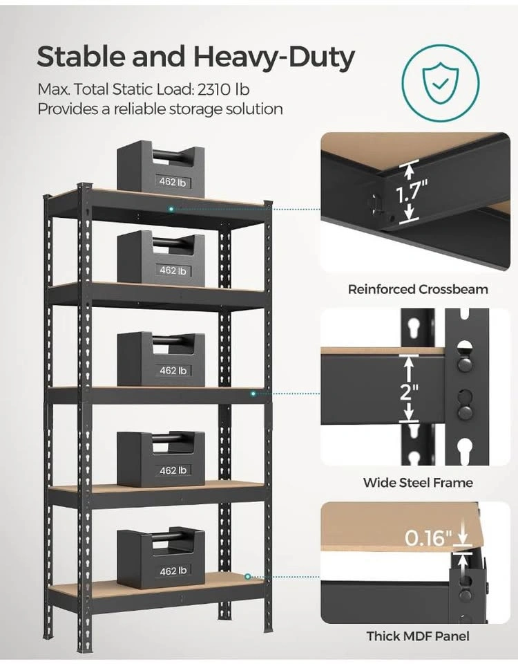 5-Tier Heavy Duty Shelving Unit | Garage Storage - photo 5
