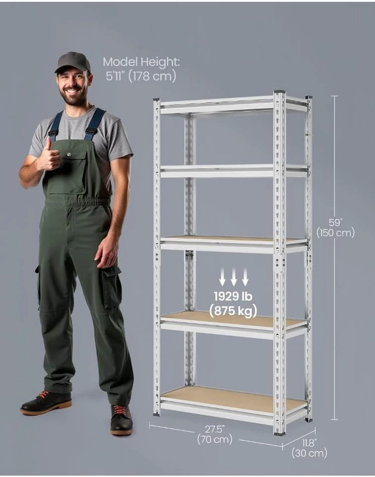 5-Tier Storage Shelves | Shelving Unit | Garage Storage - photo 4
