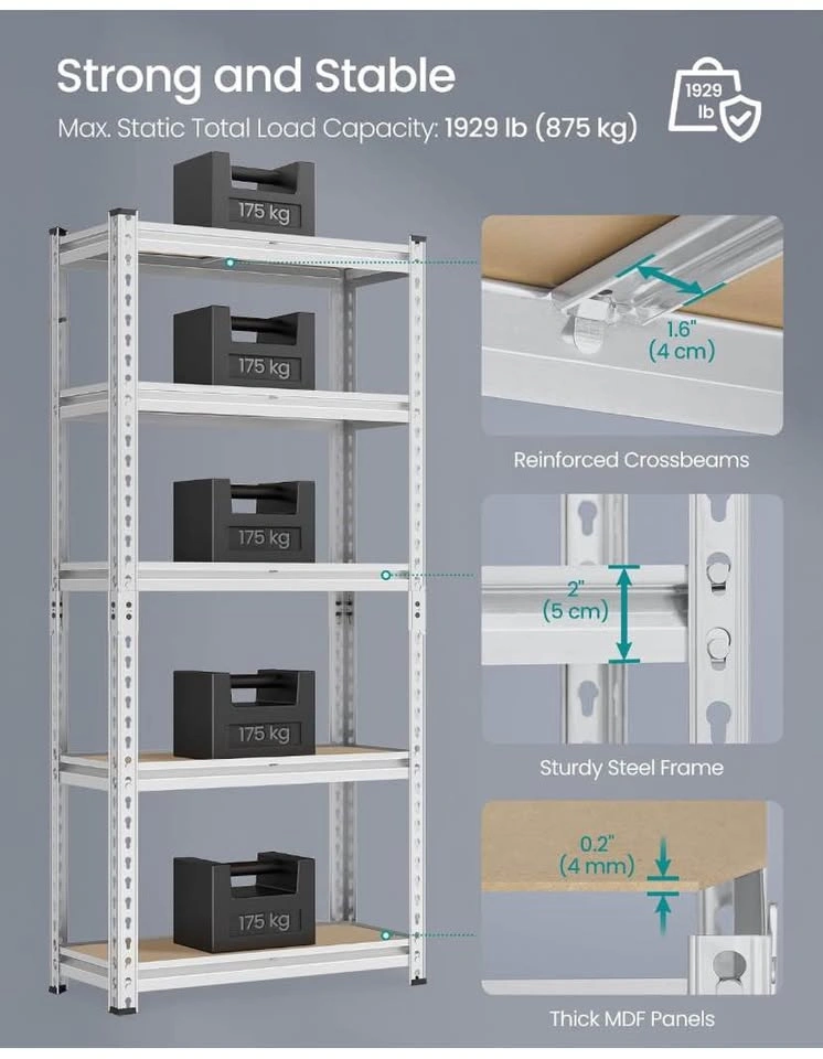 5-Tier Storage Shelves | Shelving Unit | Garage Storage - photo 5