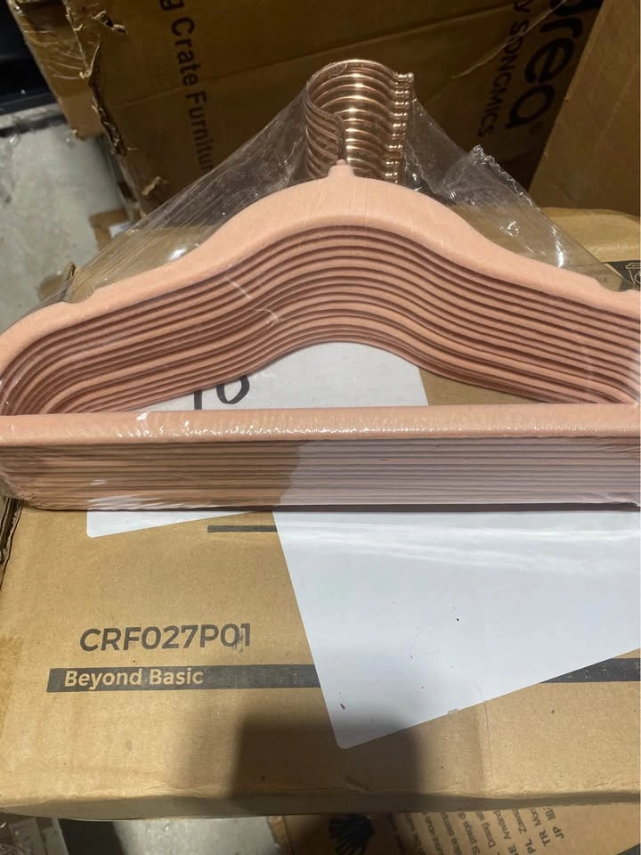 50 Pink + Rose Gold Velvet Kids Size Hangers - photo 2