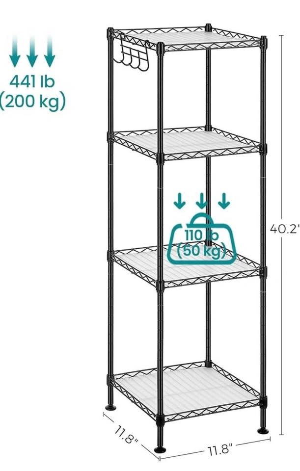 Brand New 4-Tier Bathroom Shelf | Storage Cart | Shelving Unit - photo 2