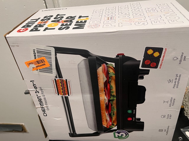 Chefman 3-in-1 Panini Press Grill - photo 3