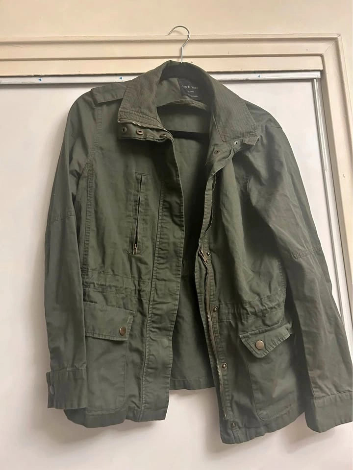 LOVE TREE green utility jacket large