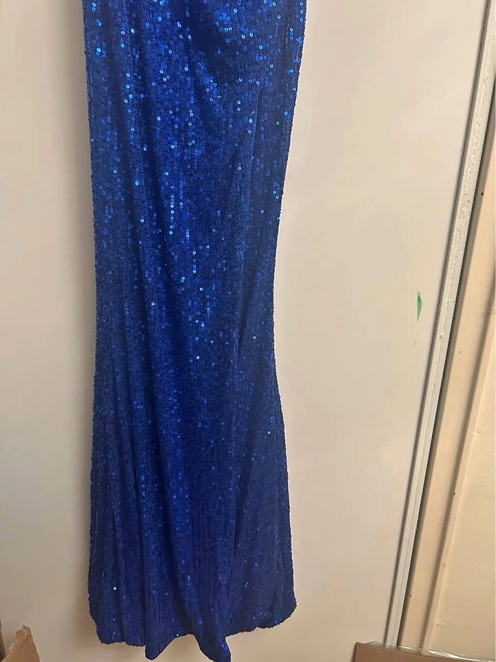 Blue Sequin Formal Dress