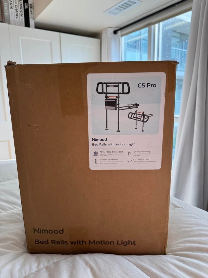 Brand New Long Folding Bedside Rail with Light - photo 2