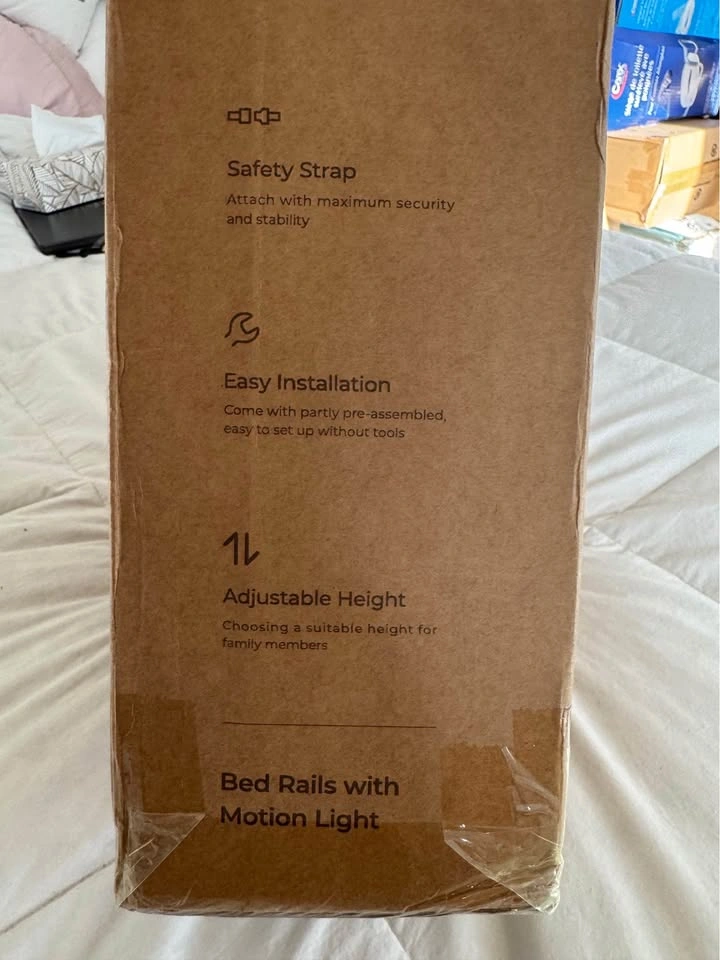 Brand New Long Folding Bedside Rail with Light - photo 5
