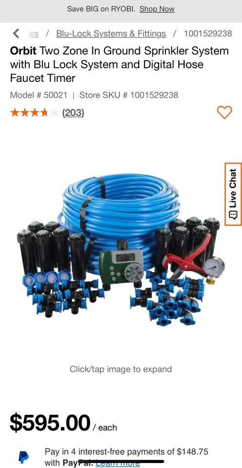 Duals Complete ORBIT All-in-One Ground Sprinkler System Kit