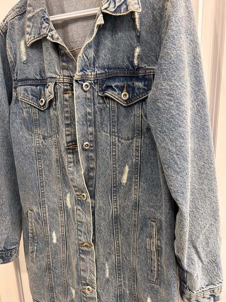 Women’s denim Jean jacket dress - photo 3