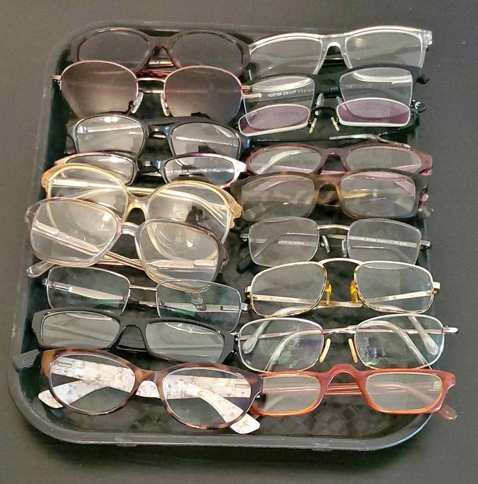 Bulk Lot of 18 Assorted Eyeglasses and Sunglasses