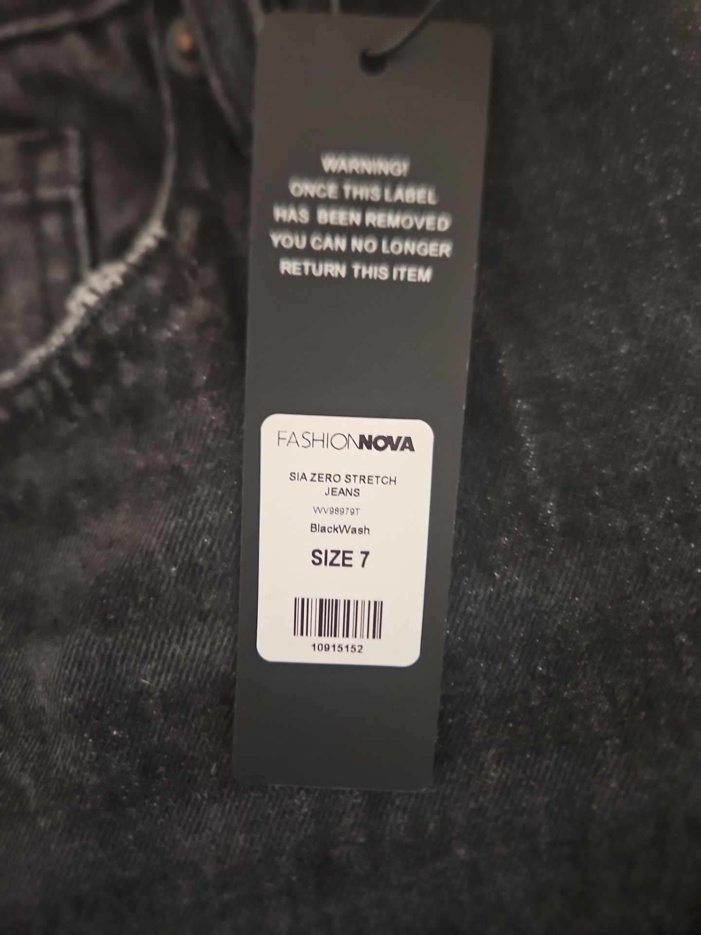 Fashion nova Black/Gray Jeans Sz7