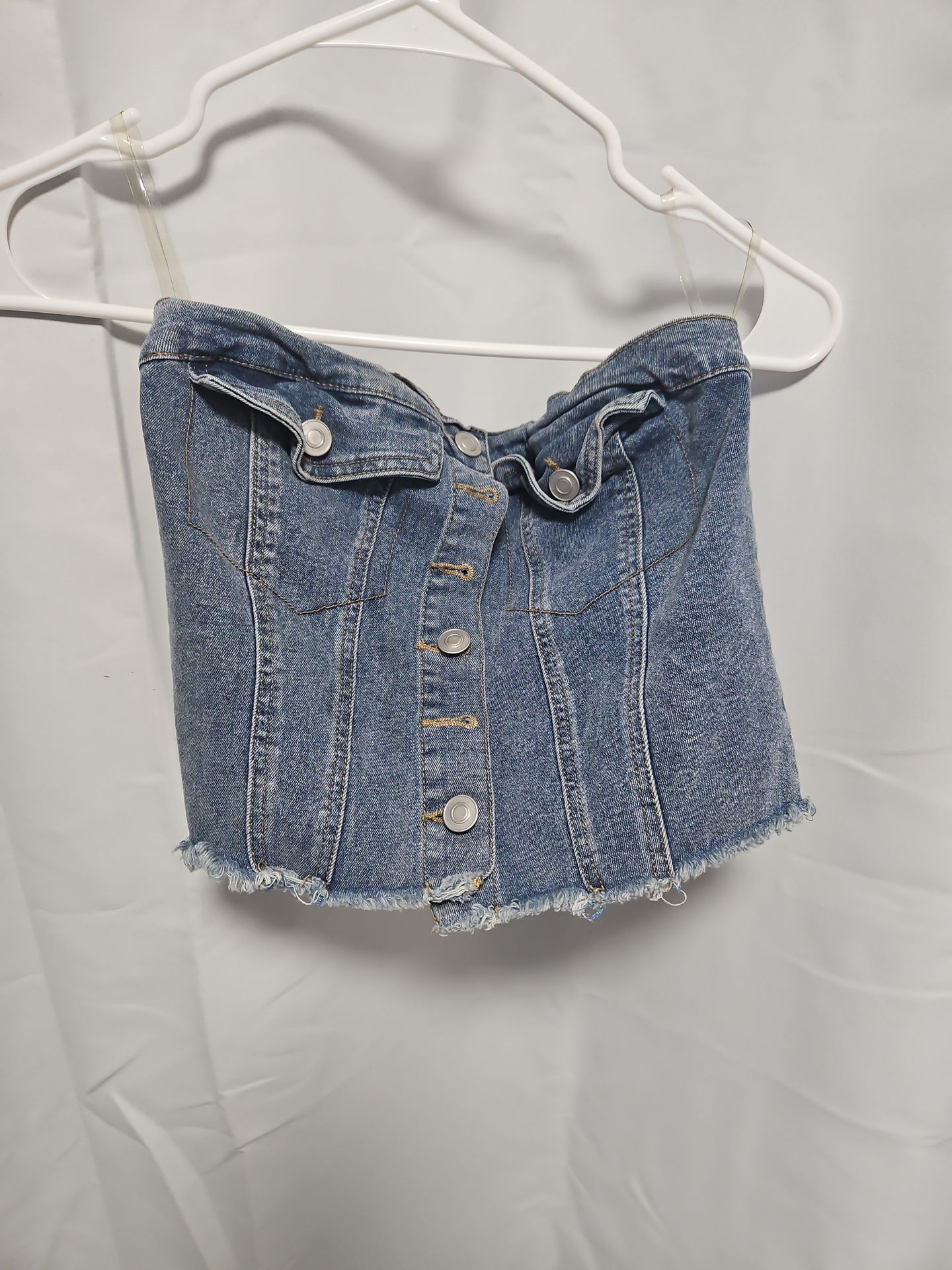 Womens Jean Stretch Tube Top