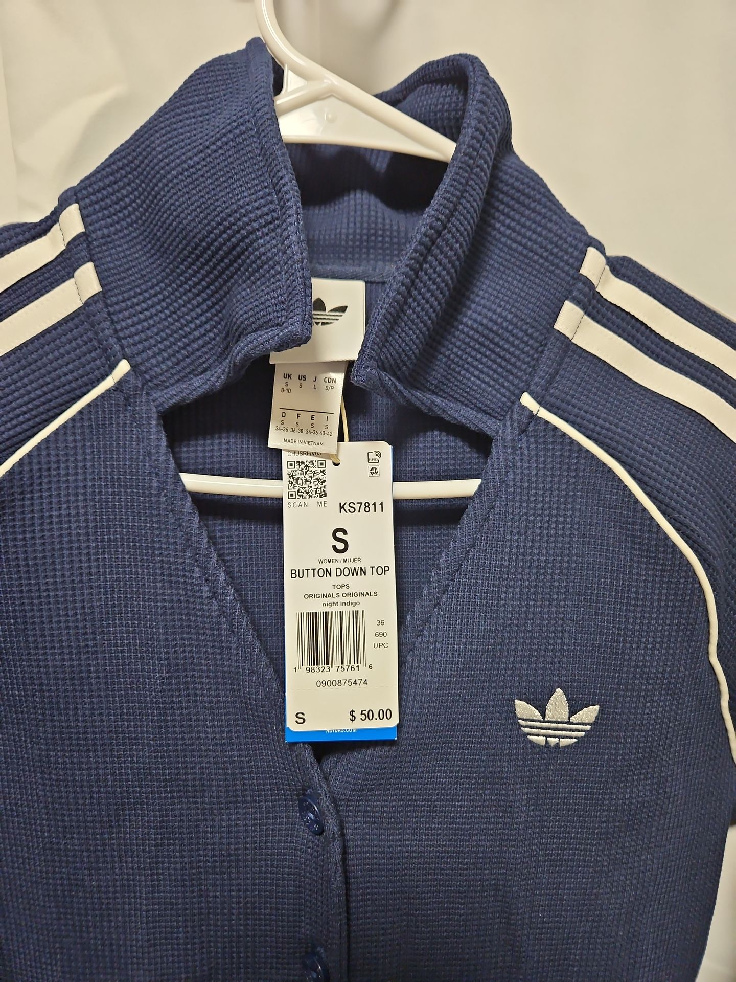 ADIDAS WAFFLE WOMENS BUTTON DOWN TOP - photo 2