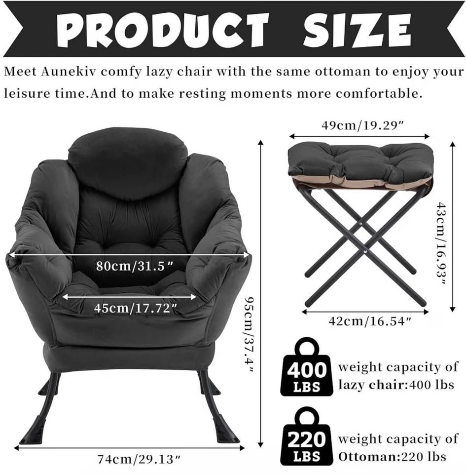 New in Box Lazy Chair with Ottoman - photo 2
