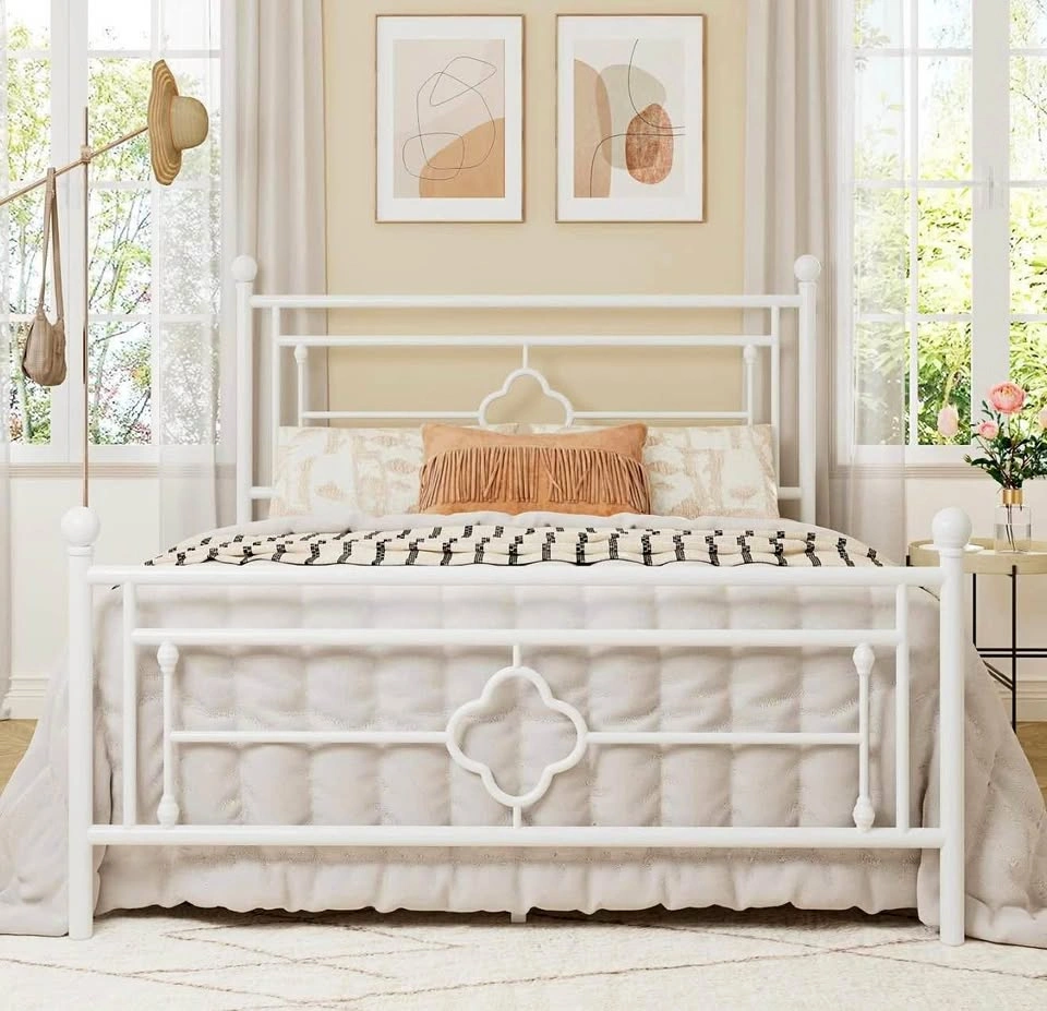 Brand New in Box twin Metal Platform Bed Frame, White