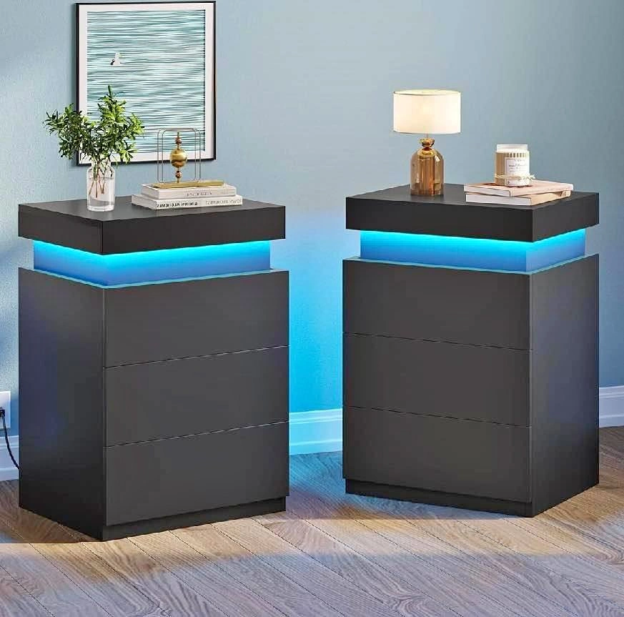 New in Box LED Nightstands Set of 2