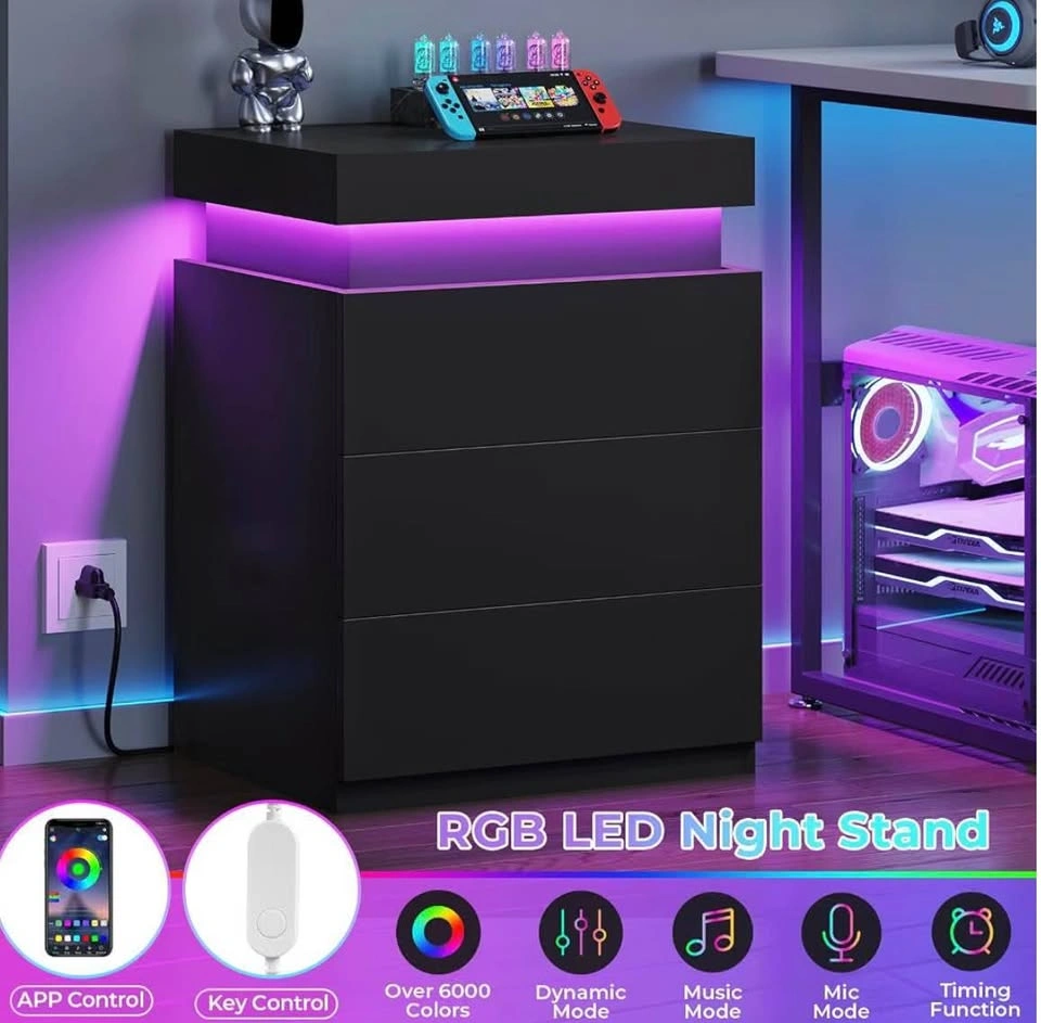 New in Box LED Nightstands Set of 2 - photo 4