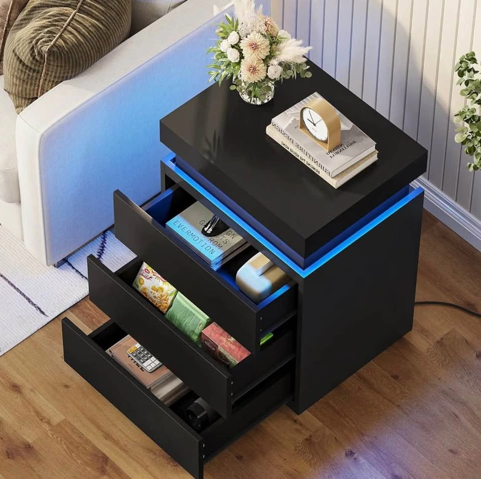 New in Box LED Nightstands Set of 2 - photo 5