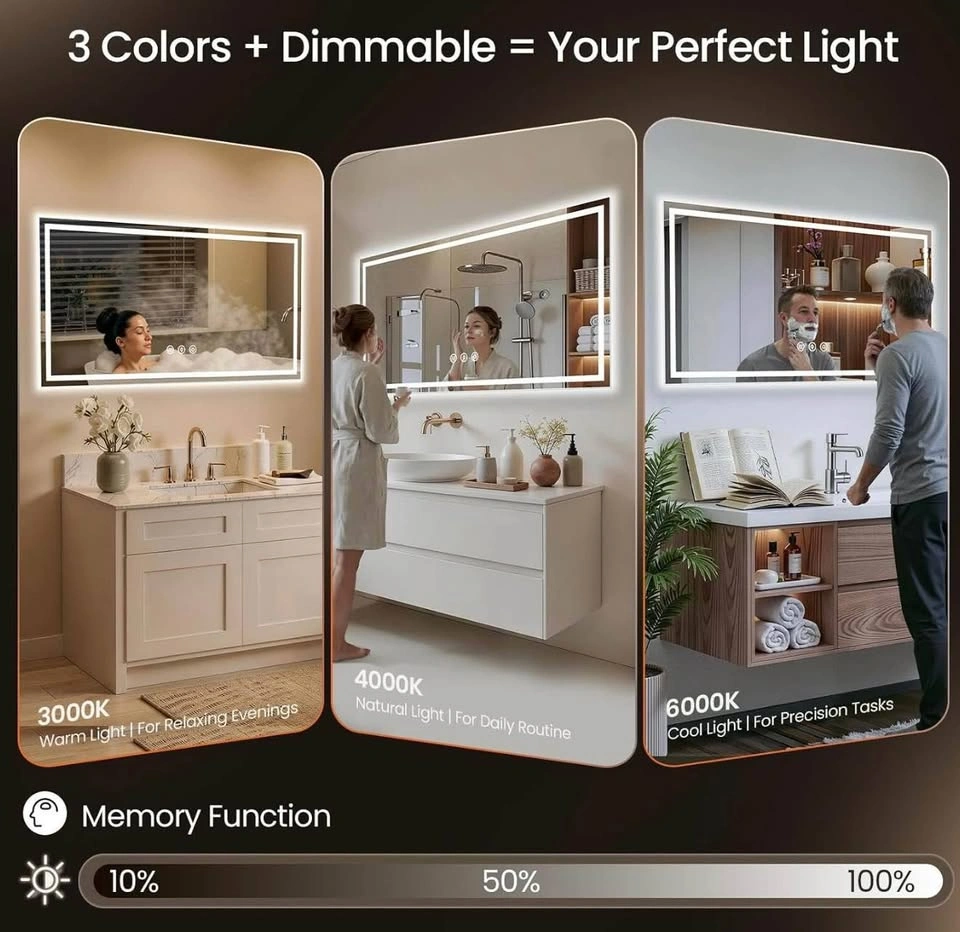 Brand New in Box 48"x 30" LED Bathroom Mirror with Light - photo 4