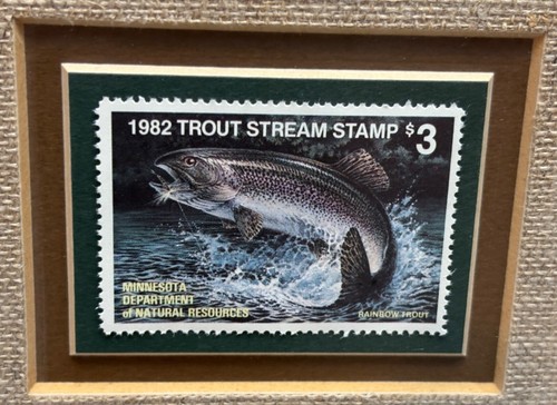Framed MN Duck, Trout, Pheasnt Stamp, First Printing Each - photo 4